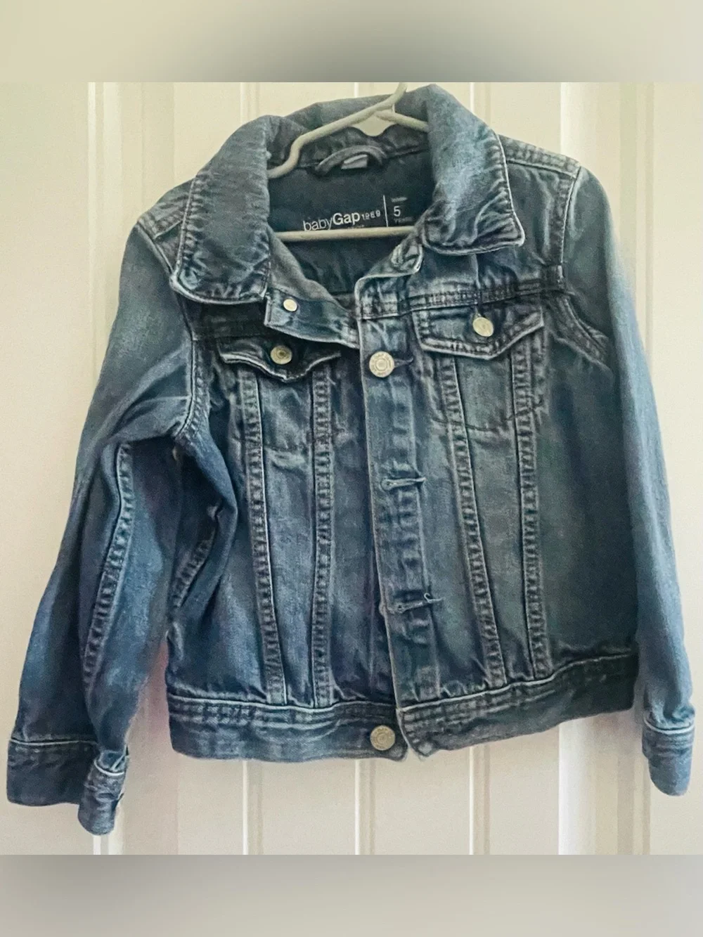 babyGap 1969 Girls Denim Jacket Size 5 Classic Dark Wash Jean Jacket